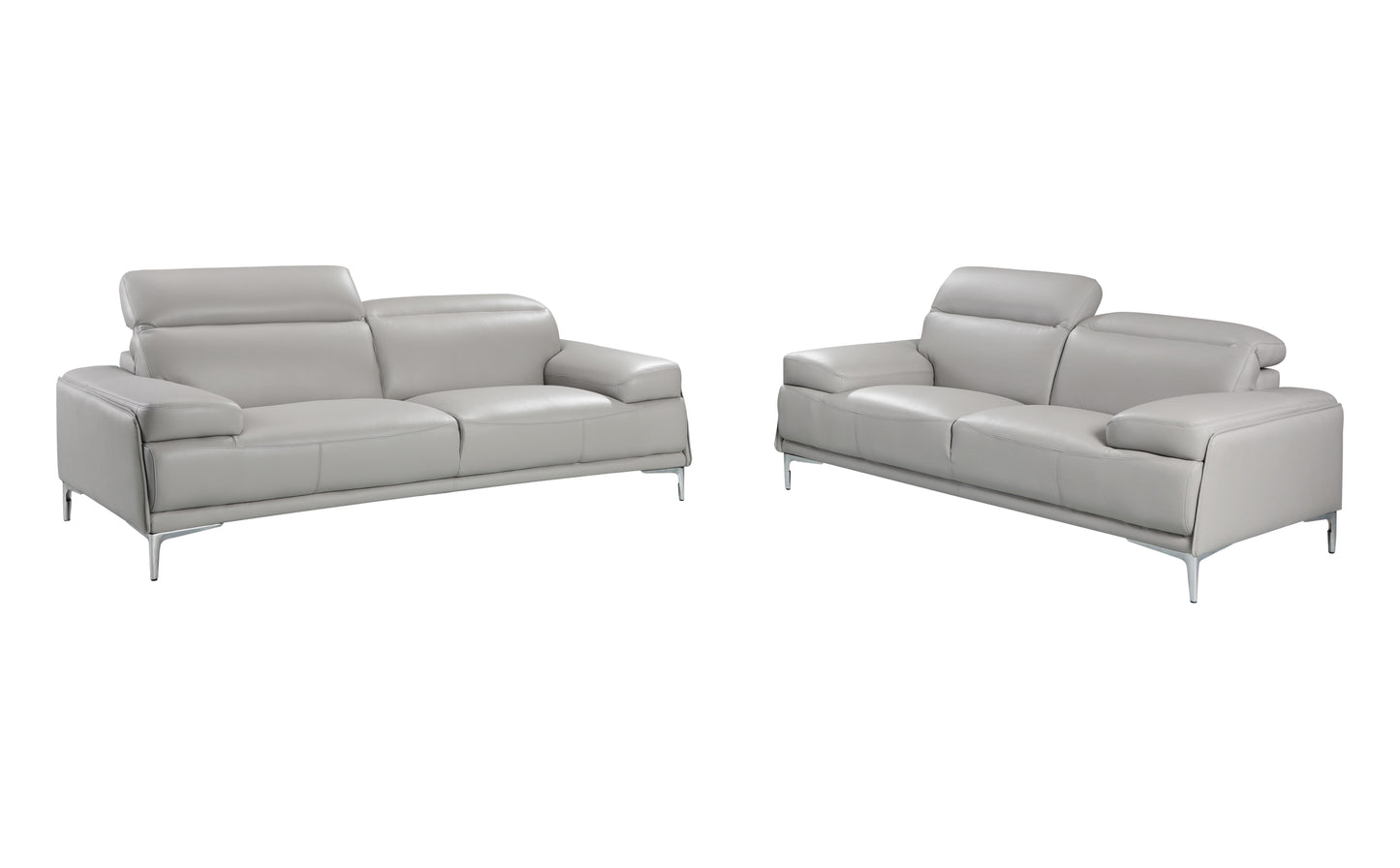 J&M Furniture Nicolo Love Seat in Light Grey