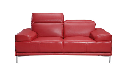 J&M Furniture Nicolo Love Seat in Red