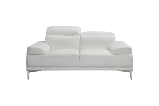 J&M Furniture Nicolo Love Seat in White