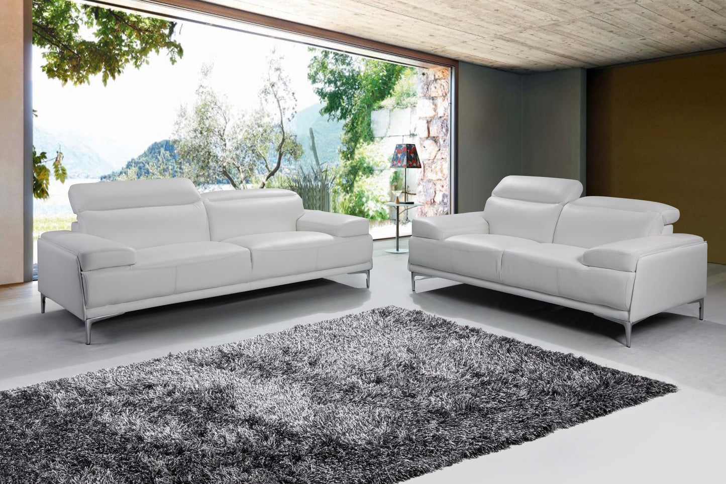 J&M Furniture Nicolo Sofa in White