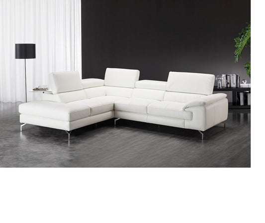 J&M Furniture Nila Premium Leather Sectional In Left Facing Chaise