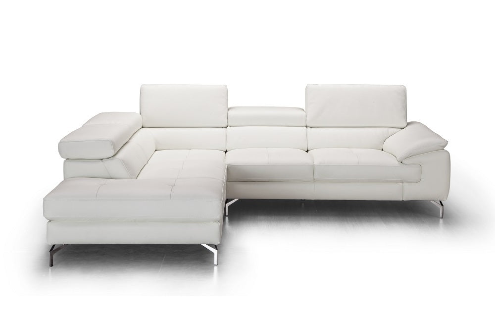 J&M Furniture Nila Premium Leather Sectional In Left Facing Chaise