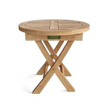 Anderson Teak Bahama 20" Mini Side Round Folding Table