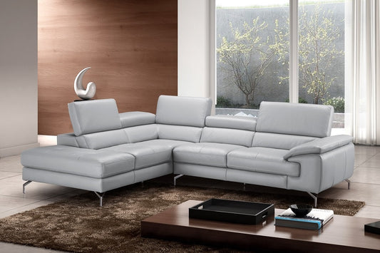J&M Furniture Olivia Premium Leather Sectional In Left Facing Chaise