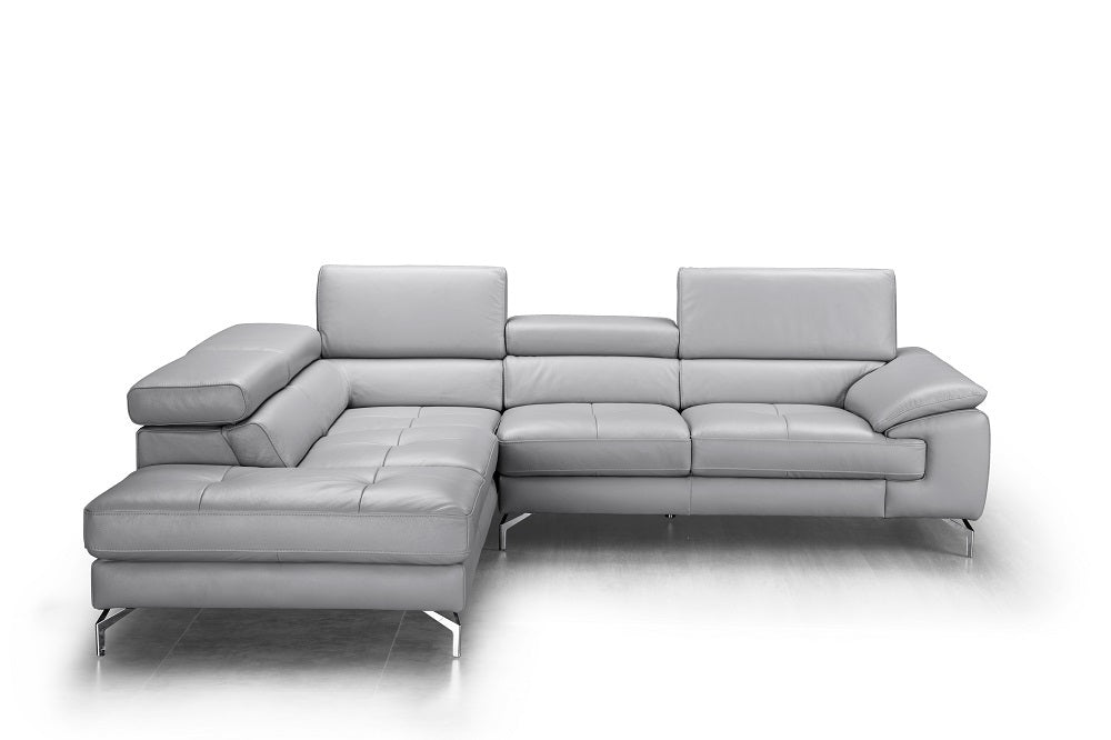 J&M Furniture Olivia Premium Leather Sectional In Left Facing Chaise