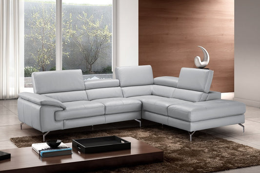 J&M Furniture Olivia Premium Leather Sectional In Right Facing Chaise