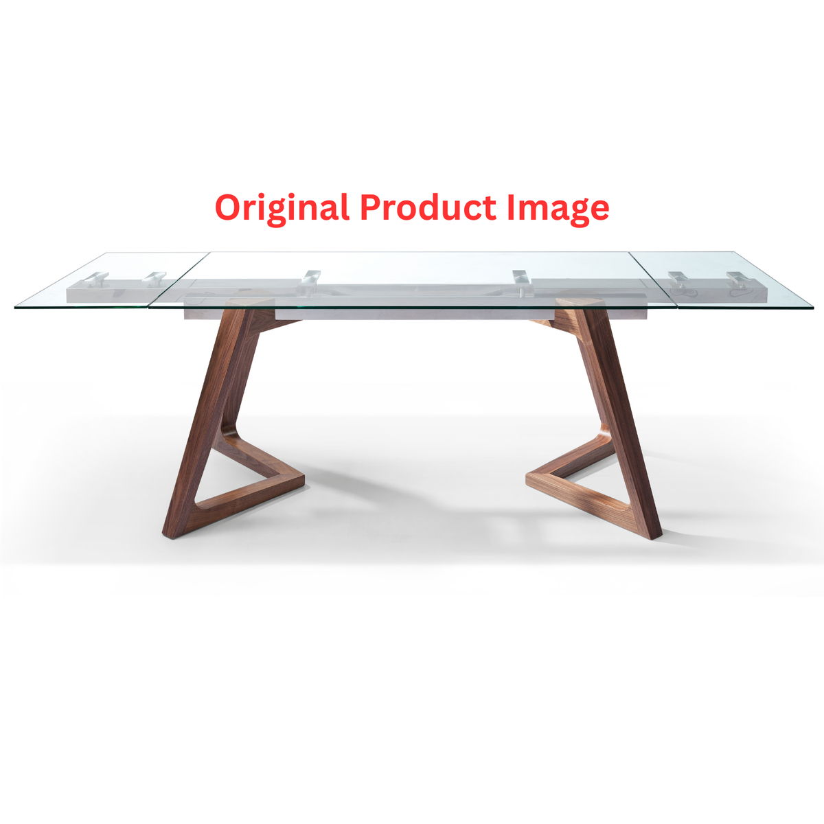 Tabselect Extendable Glass Dining Table With Wooden Legs – Professionally Repaired Open-Box