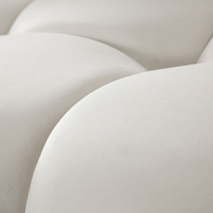 Paloma 4PC Modular 111 Inch Reversible Chaise Sectional in Light Cream Velvet by Diamond Sofa