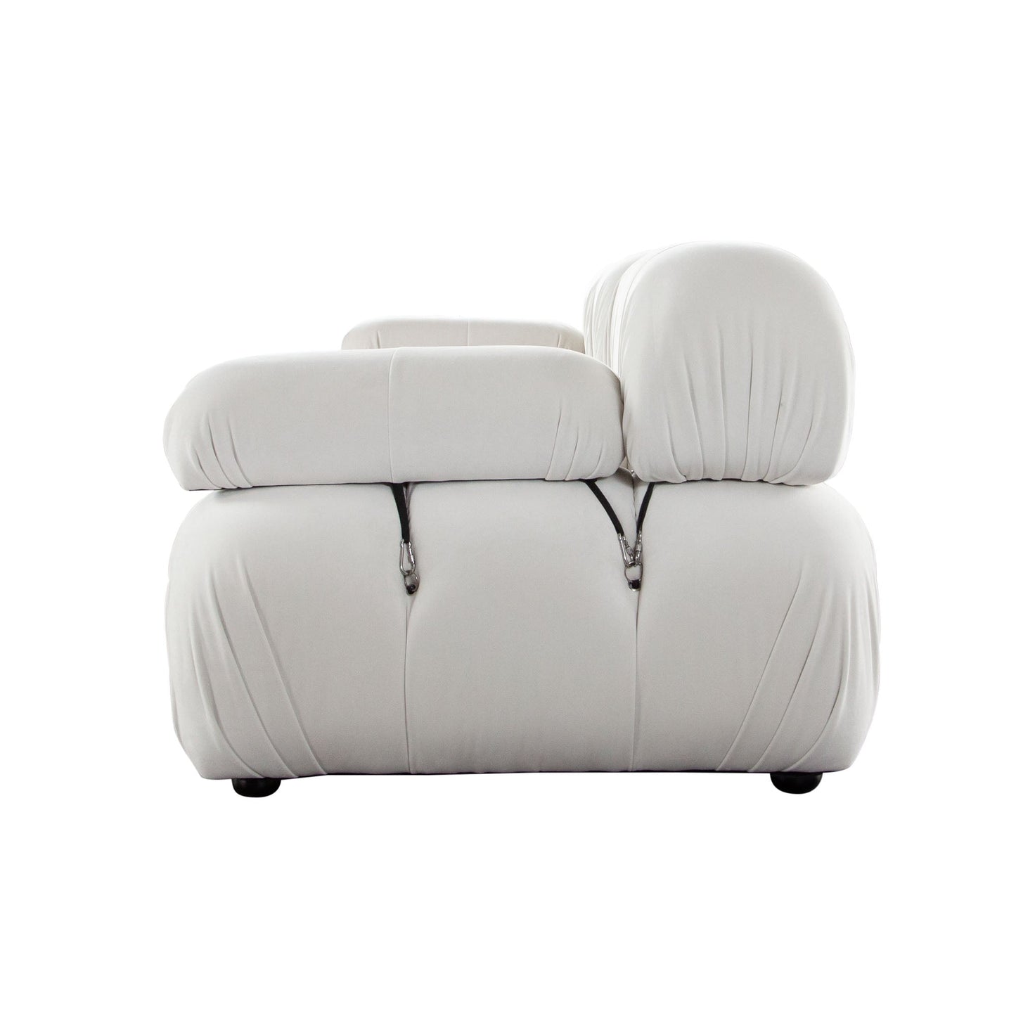 Paloma 3PC Modular 111 Inch Sofa in Light Cream Velvet by Diamond Sofa