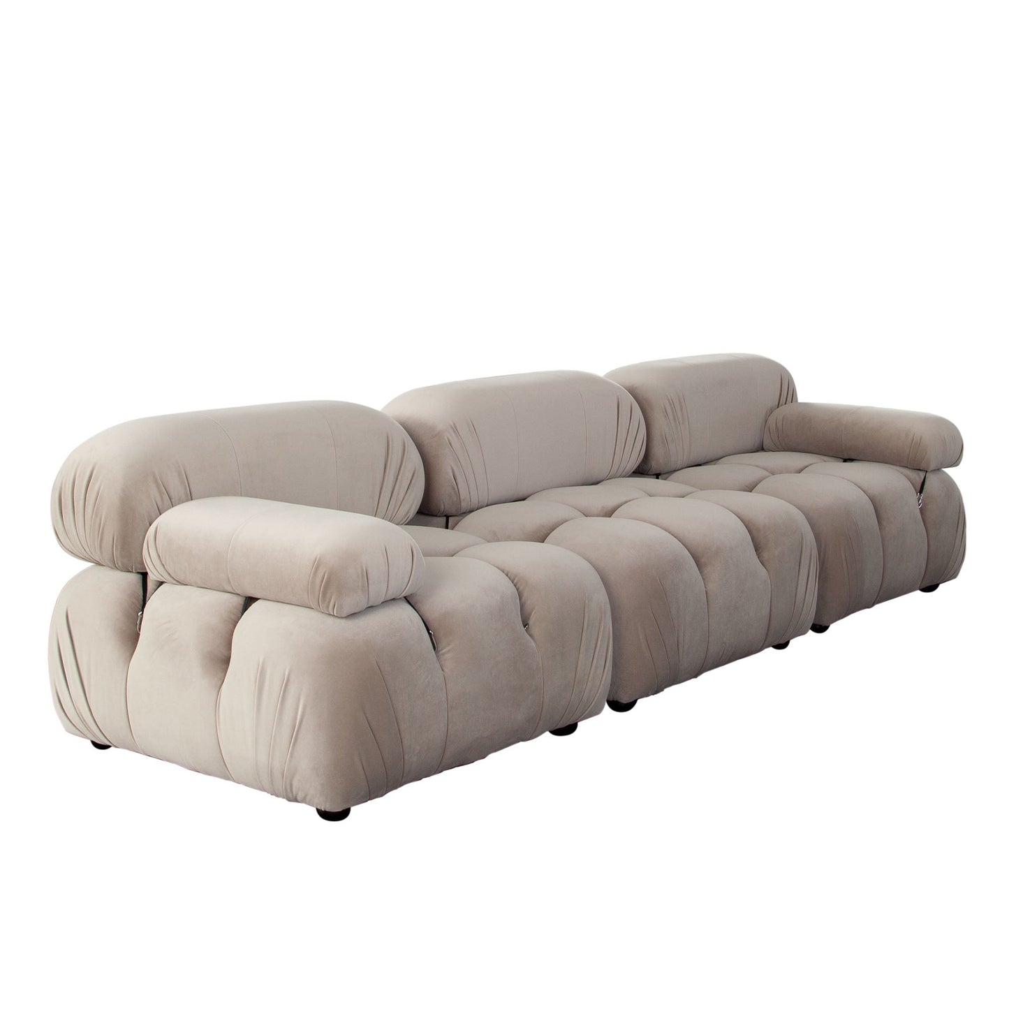 Paloma 3PC Modular 111 Inch Sofa in Mink Tan Velvet by Diamond Sofa