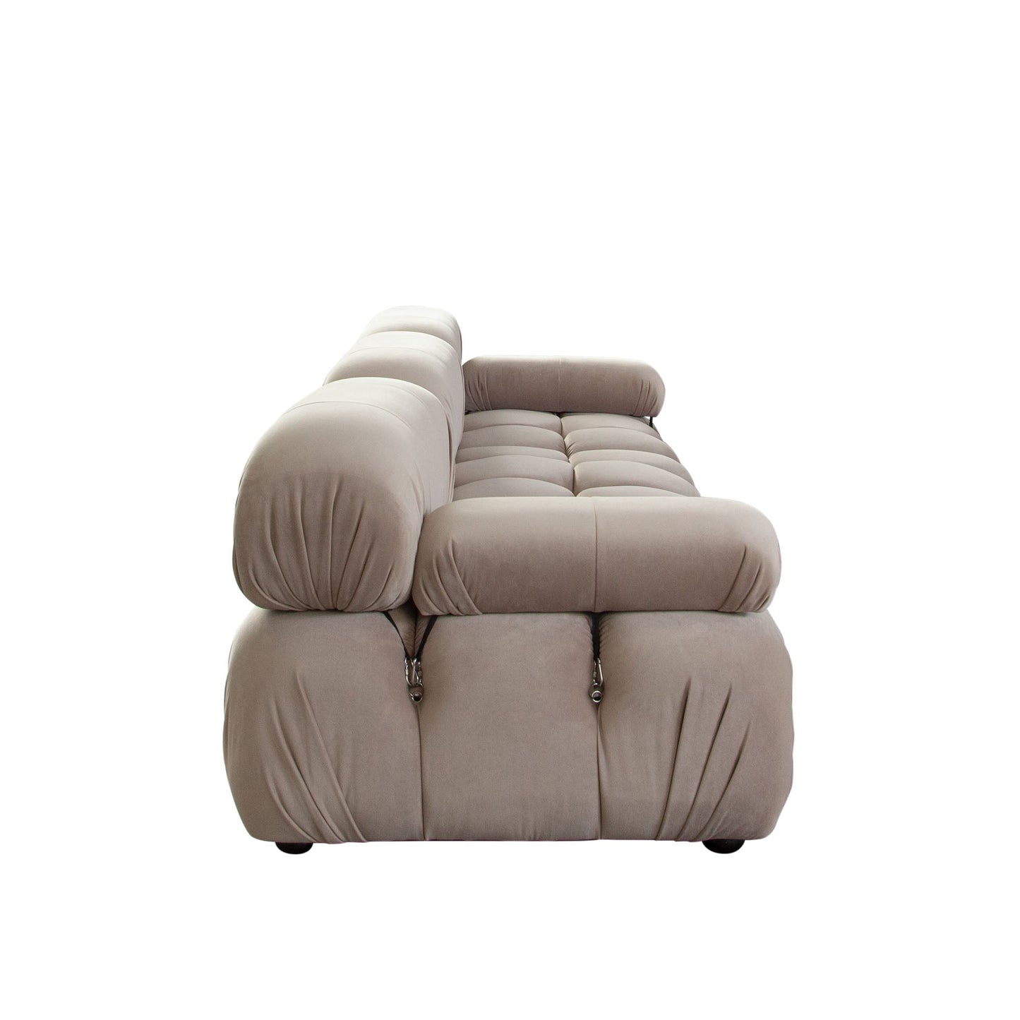 Paloma 3PC Modular 111 Inch Sofa in Mink Tan Velvet by Diamond Sofa