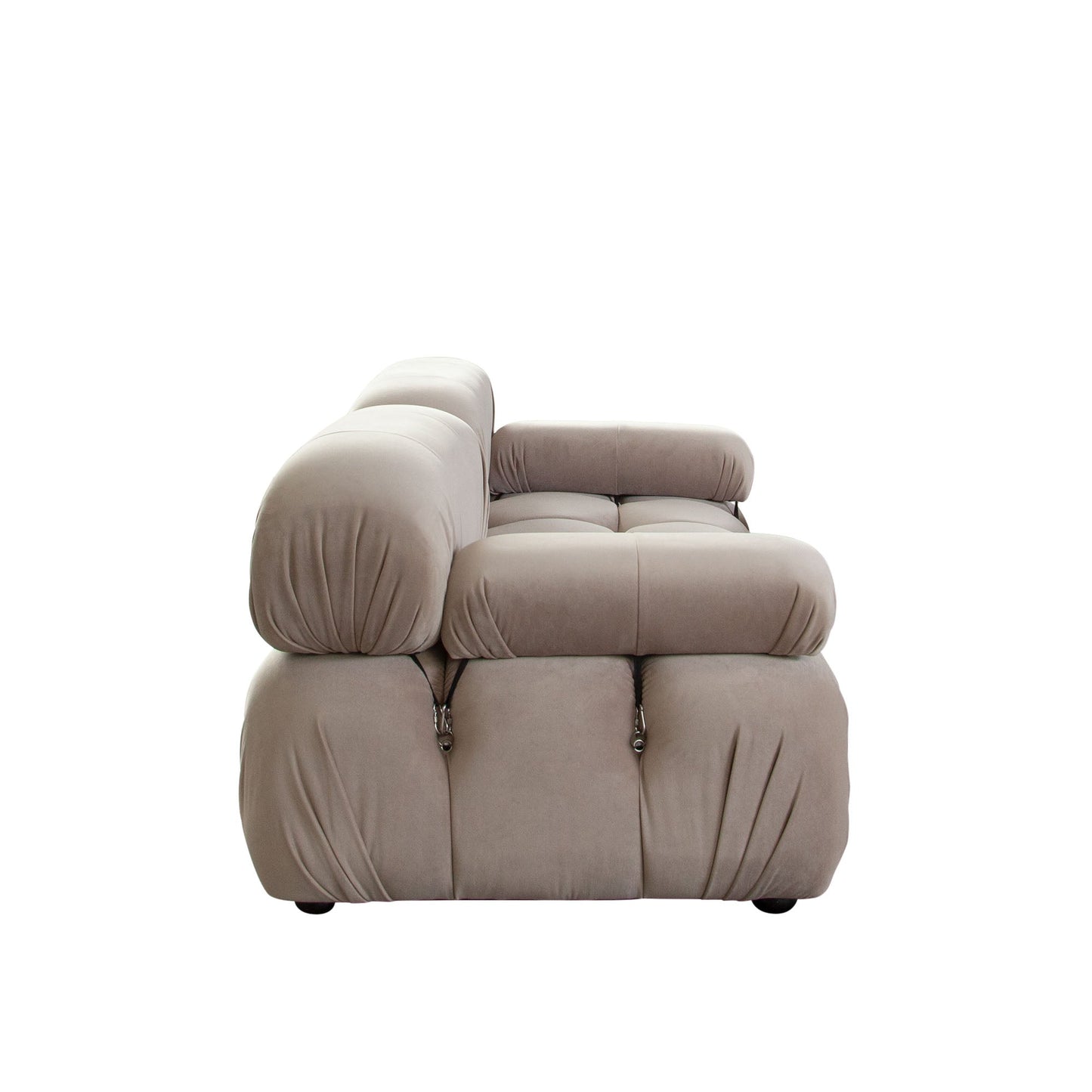 Paloma 2PC Modular 74 Inch Sofa in Mink Tan Velvet by Diamond Sofa