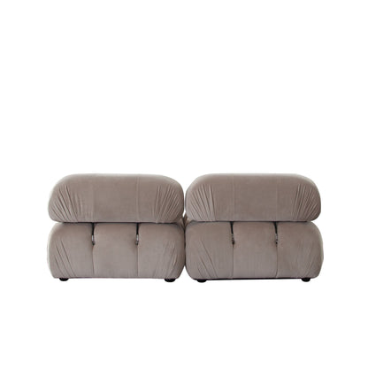 Paloma 2PC Modular 74 Inch Sofa in Mink Tan Velvet by Diamond Sofa