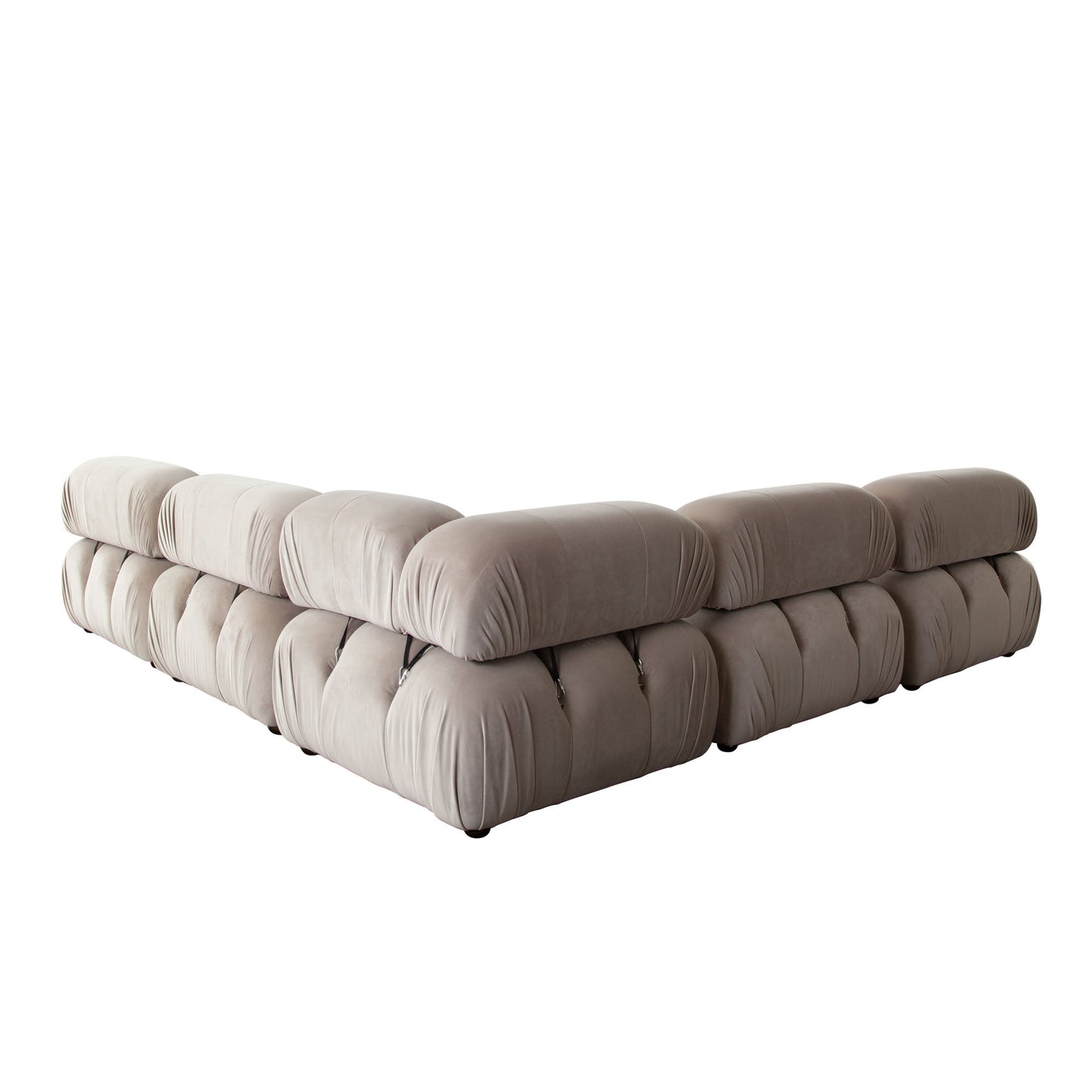 Paloma 5PC Modular 111 Inch Corner Sectional in Mink Tan Velvet by Diamond Sofa