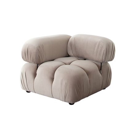 Paloma 5PC Modular 111 Inch Corner Sectional in Mink Tan Velvet by Diamond Sofa