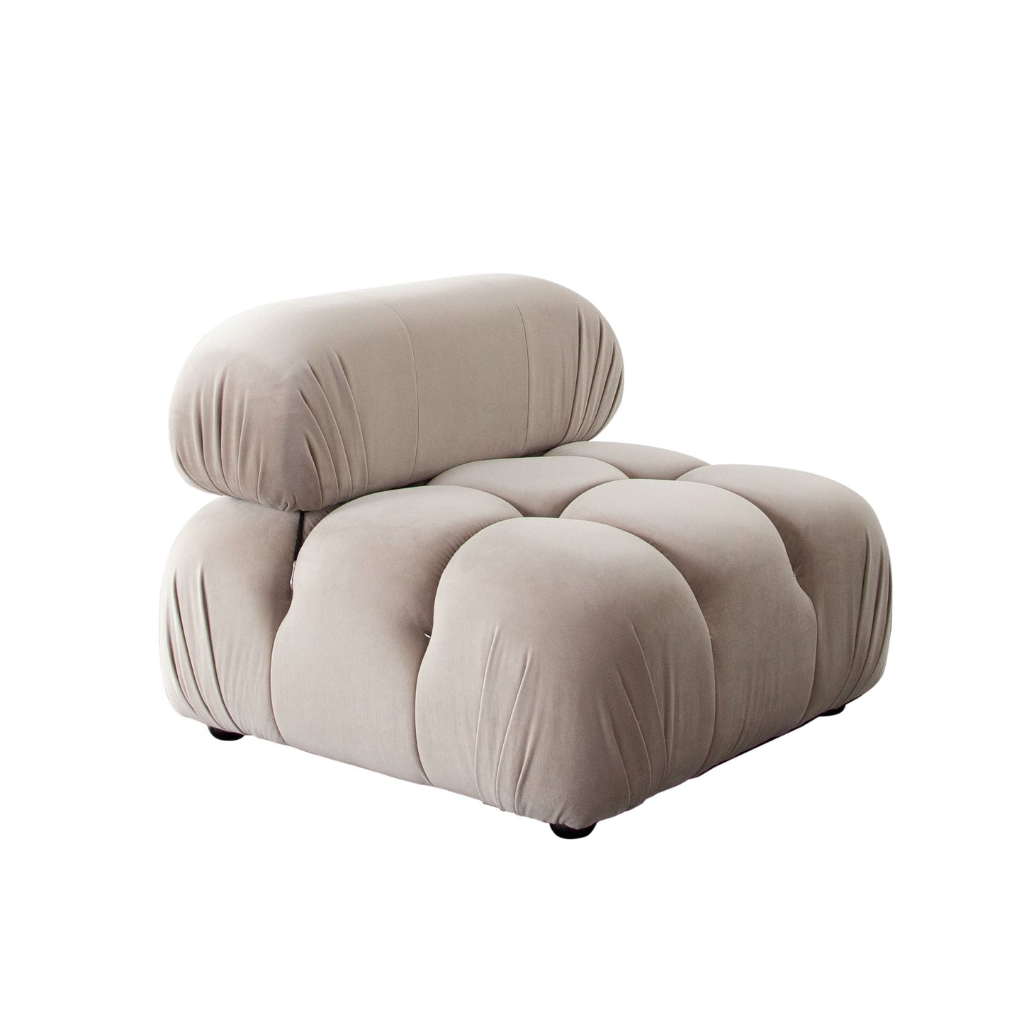 Paloma Armless Chair in Mink Tan Velvet by Diamond Sofa