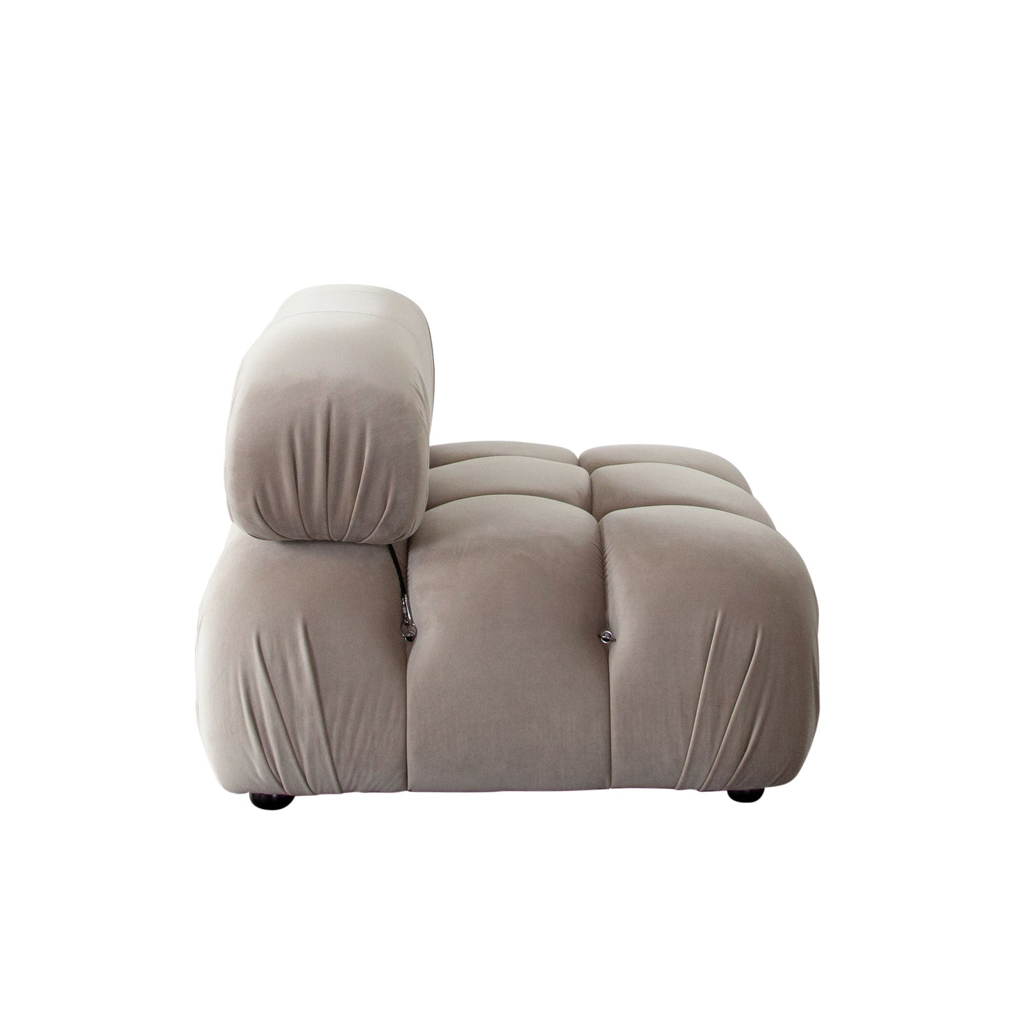 Paloma Armless Chair in Mink Tan Velvet by Diamond Sofa