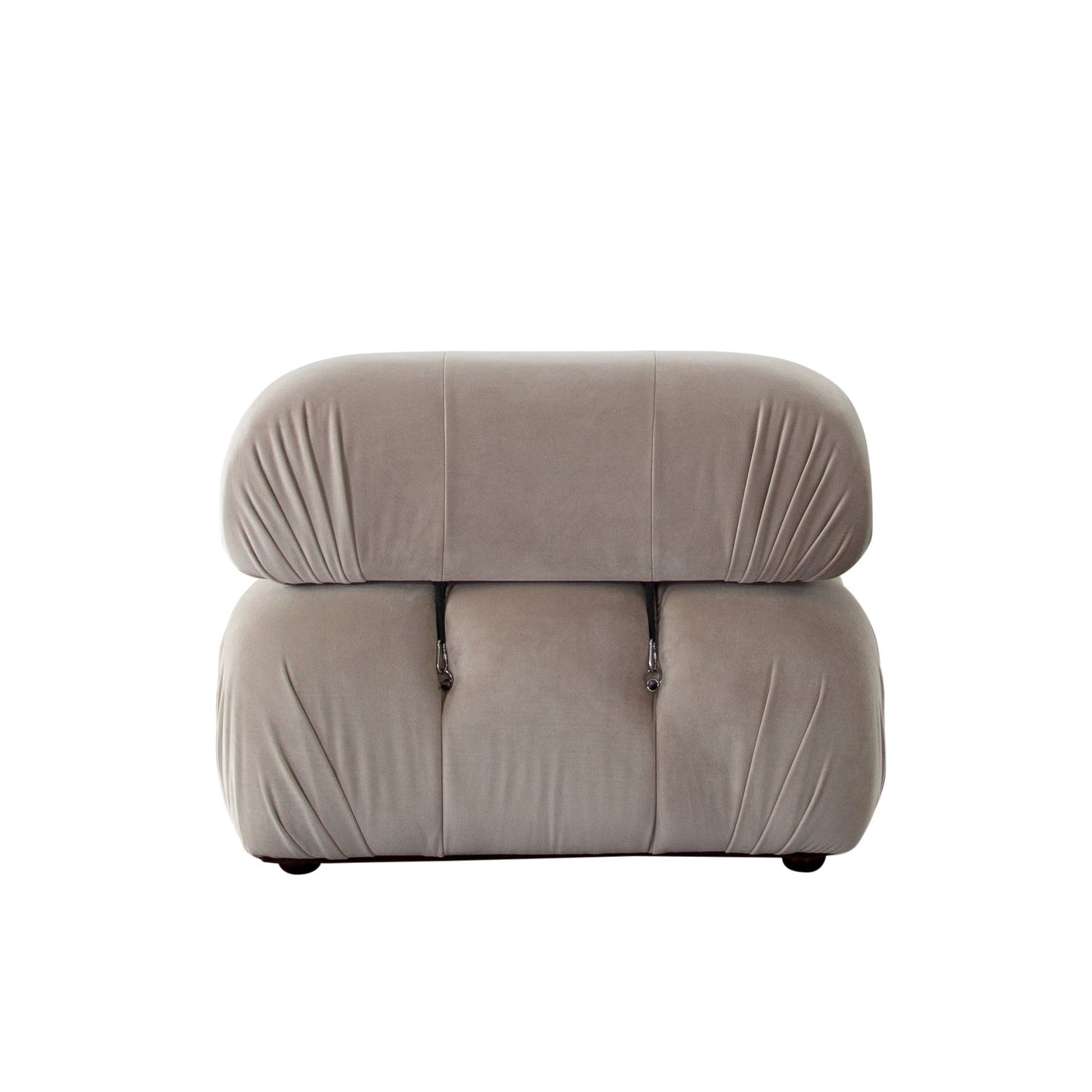 Paloma Armless Chair in Mink Tan Velvet by Diamond Sofa