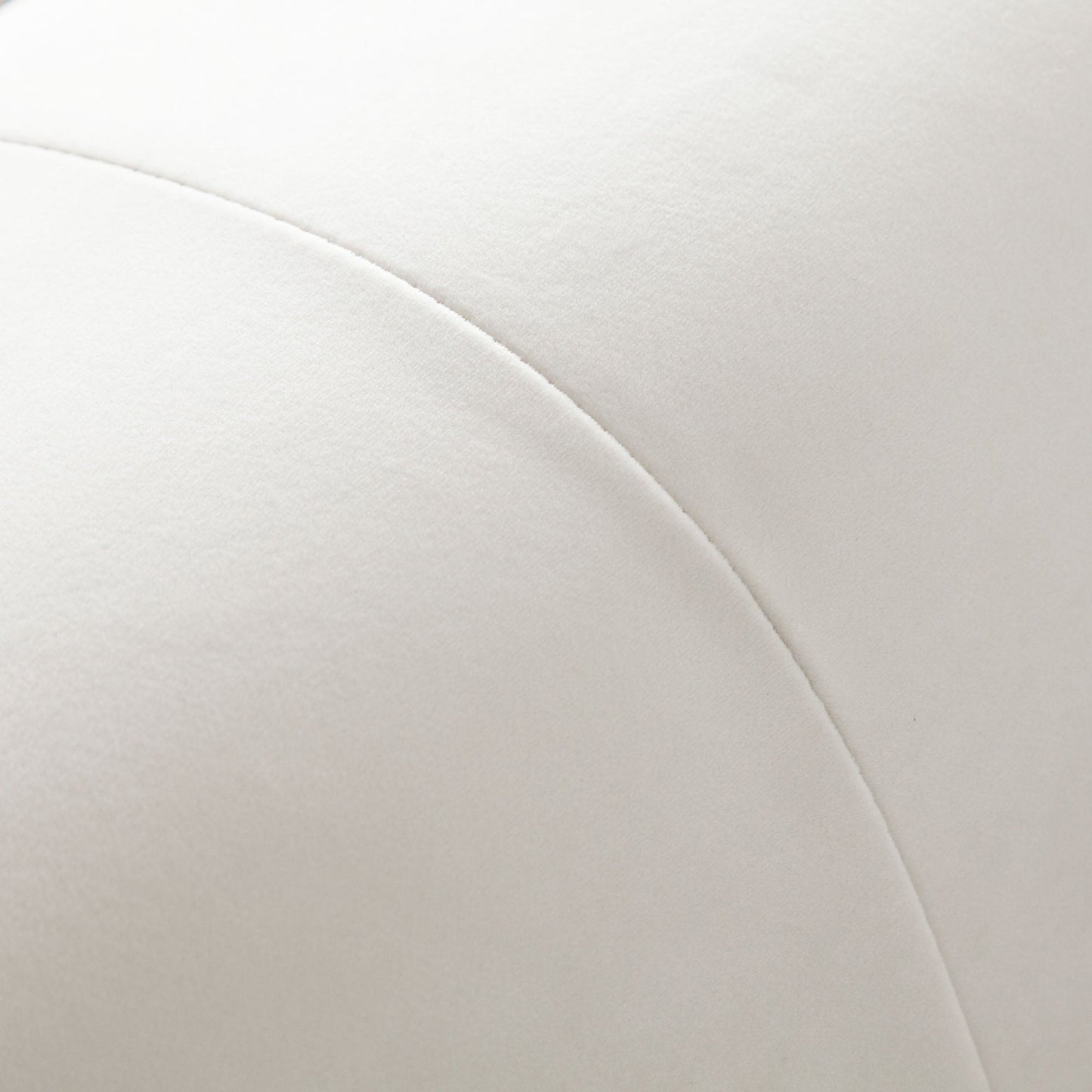 Paloma Rectangle Ottoman in Light Cream Velvet by Diamond Sofa