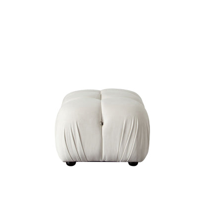 Paloma Rectangle Ottoman in Light Cream Velvet by Diamond Sofa