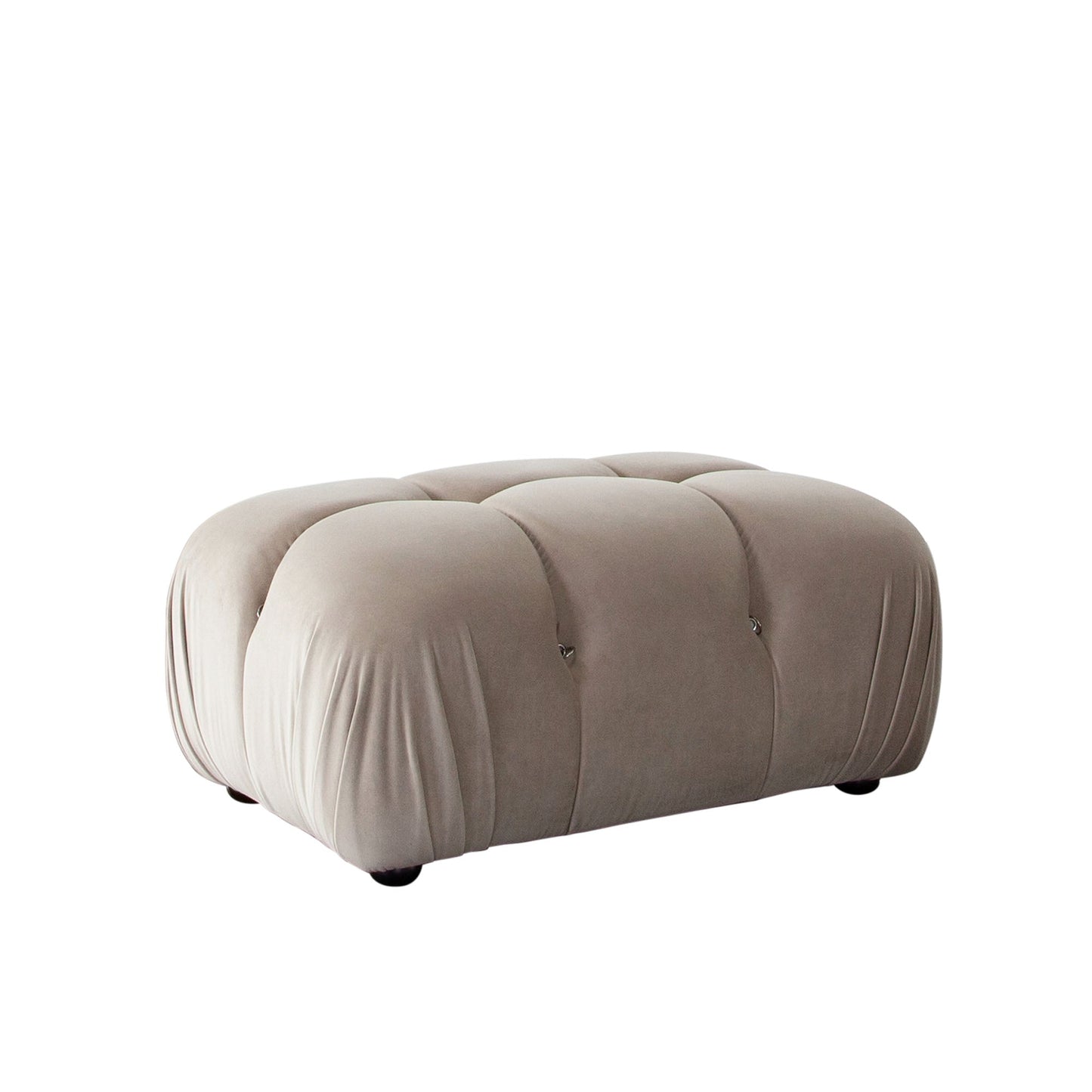 Paloma Rectangle Ottoman in Mink Tan Velvet by Diamond Sofa