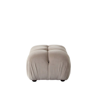 Paloma Rectangle Ottoman in Mink Tan Velvet by Diamond Sofa