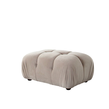Paloma Rectangle Ottoman in Mink Tan Velvet by Diamond Sofa