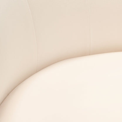 Pandora Accent Chair in Cream Velvet with Polished Gold Stainless Steel Frame by Diamond Sofa