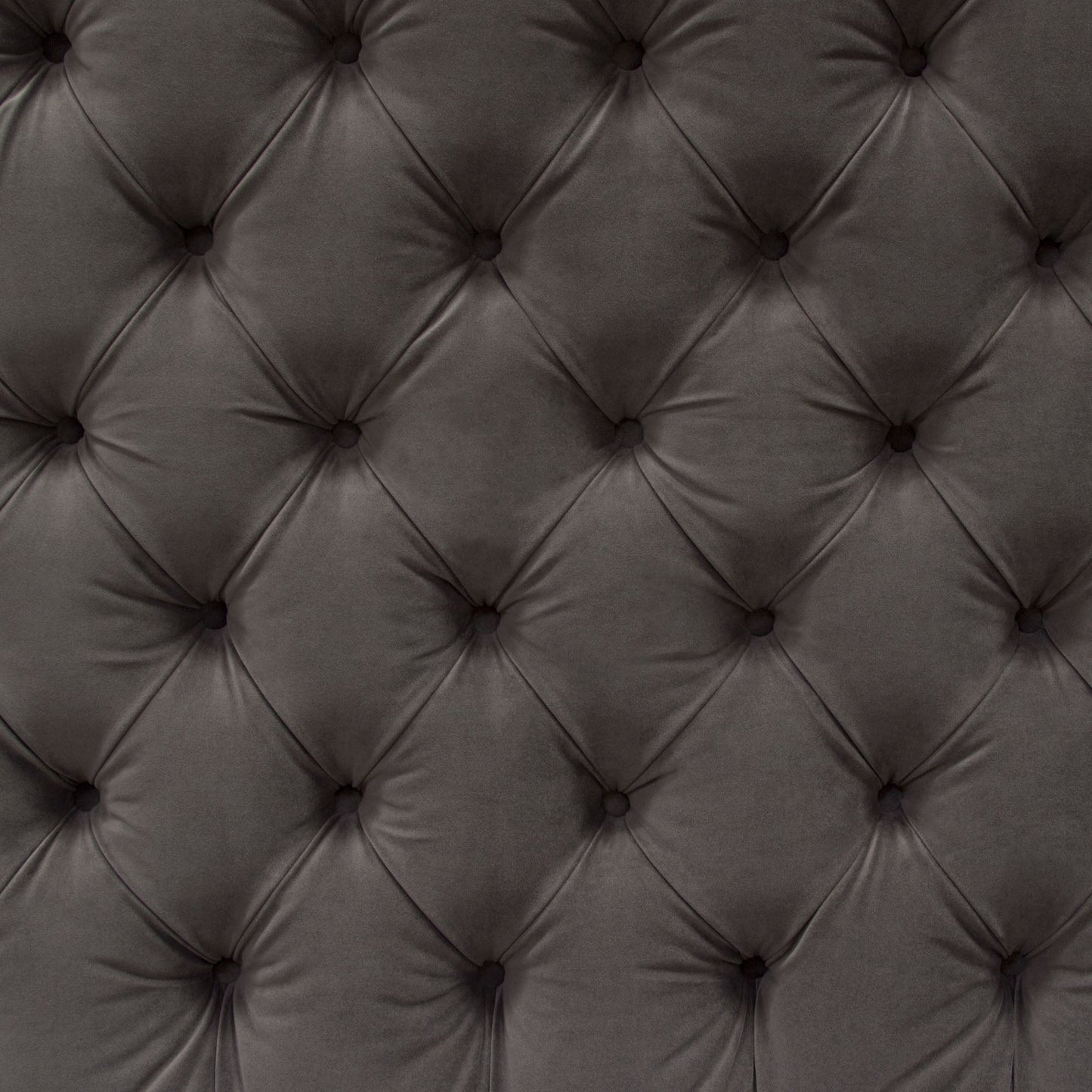 Park Avenue Queen Tufted Bed with Vintage Wing in Smoke Grey Velvet by Diamond Sofa