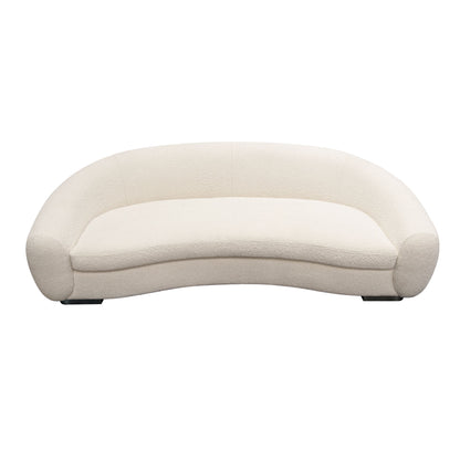 Pascal Sofa in Bone Boucle Textured Fabric w/ Contoured Arms & Back by Diamond Sofa