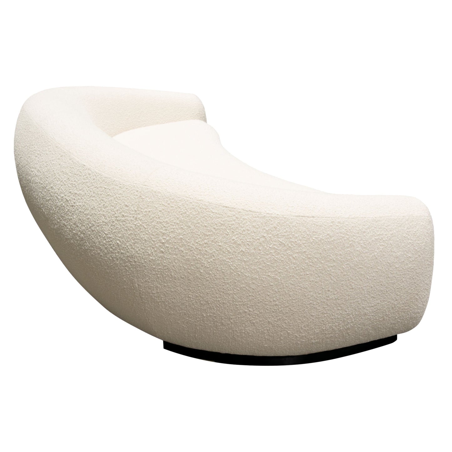 Pascal Sofa in Bone Boucle Textured Fabric w/ Contoured Arms & Back by Diamond Sofa