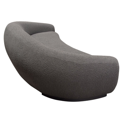 Pascal Sofa in Charcoal Boucle Textured Fabric w/ Contoured Arms & Back by Diamond Sofa