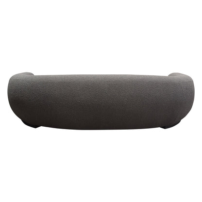 Pascal Sofa in Charcoal Boucle Textured Fabric w/ Contoured Arms & Back by Diamond Sofa