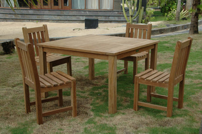 Anderson Teak Windsor Classic Side Chair 5-Pieces Dining Table Set