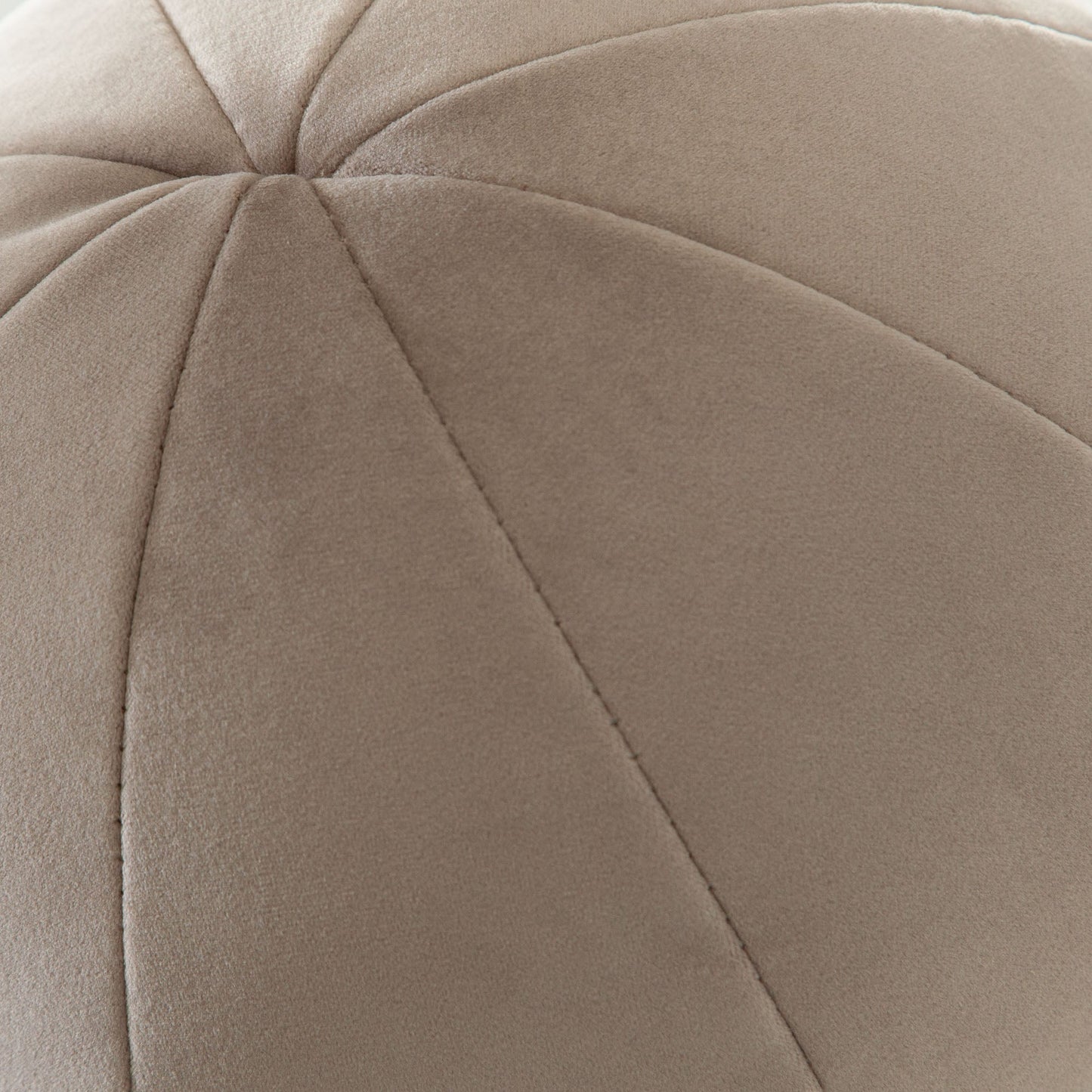 Set of (2) 10" Round Accent Pillows in Mink Tan Velvet by Diamond Sofa