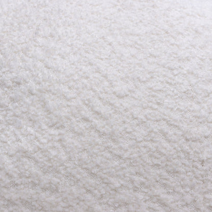 Single 14" Round Accent Pillow Ball in White Faux Shearling by Diamond Sofa