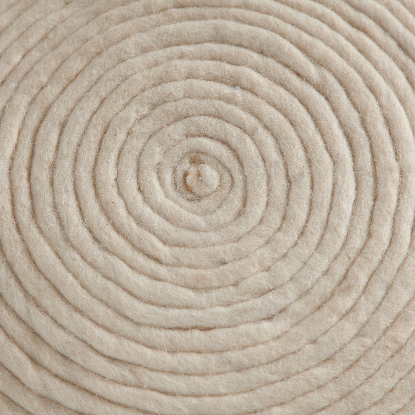 Round Pouf in White Dyed Natural Wool by Diamond Sofa