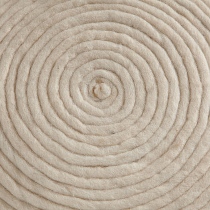 Round Pouf in White Dyed Natural Wool by Diamond Sofa