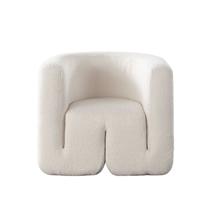 Pulse Accent Chair in Ivory Boucle Fabric by Diamond Sofa