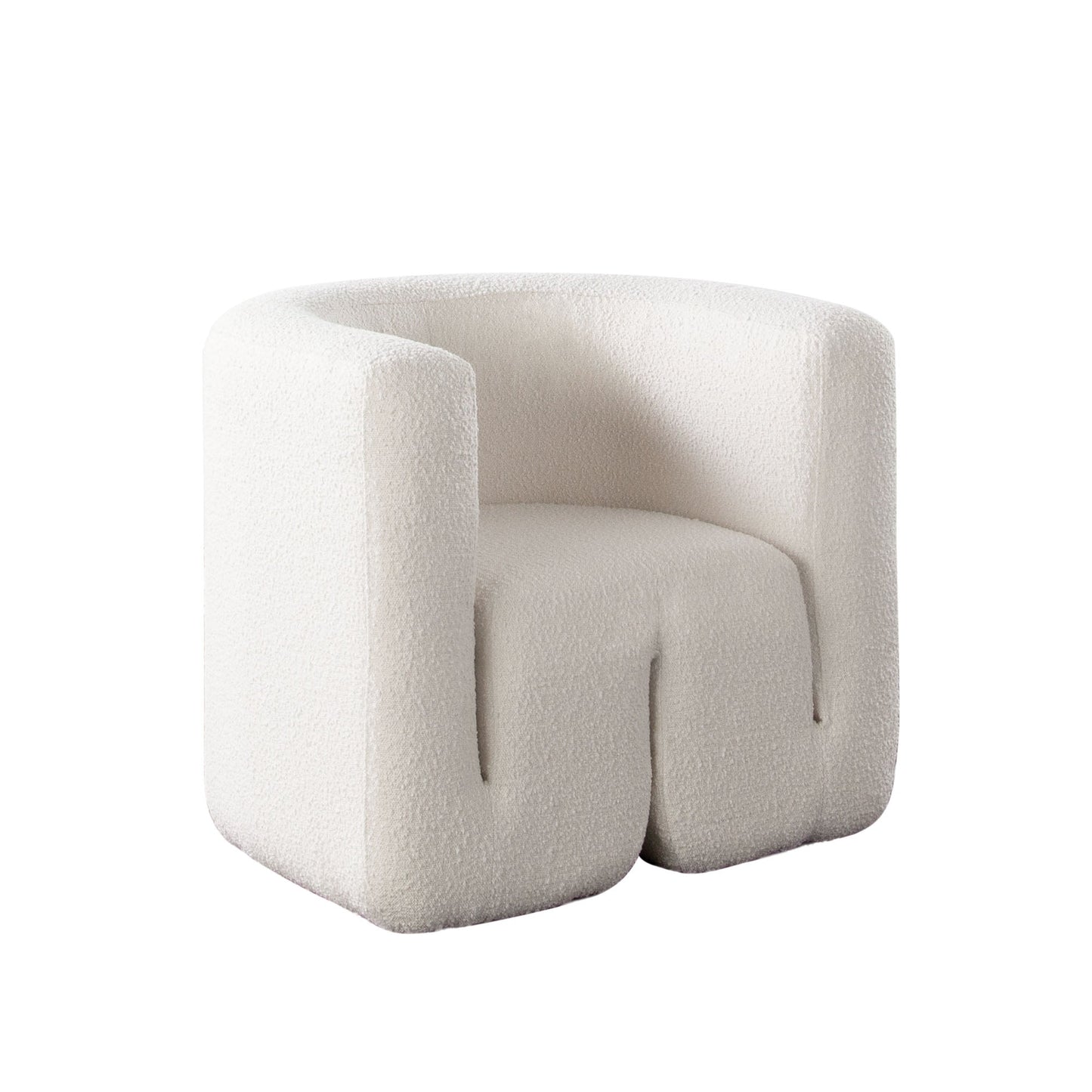 Pulse Accent Chair in Ivory Boucle Fabric by Diamond Sofa