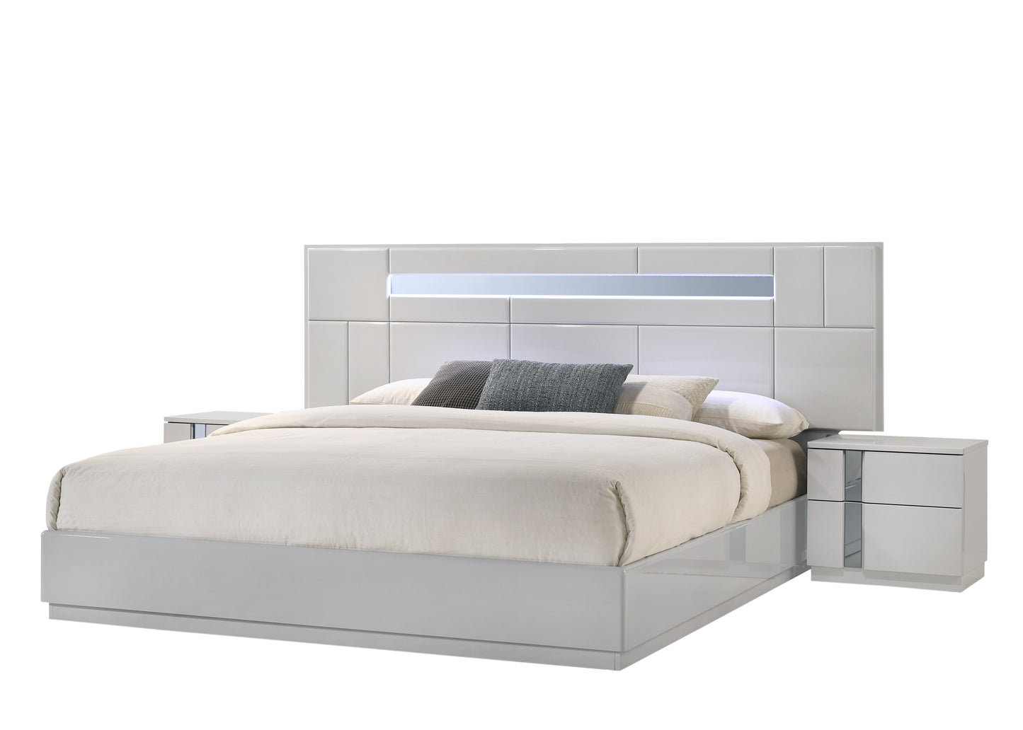 J&M Furniture Palermo Grey Q Bed