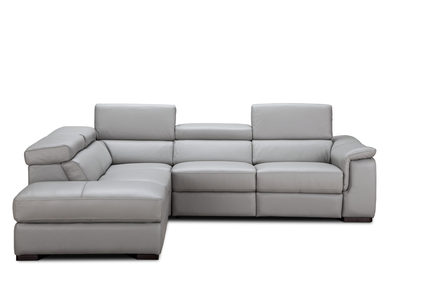 J&M Furniture Perla Premium Leather Sectional in Left Hand Facing Chaise