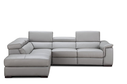 J&M Furniture Perla Premium Leather Sectional in Left Hand Facing Chaise