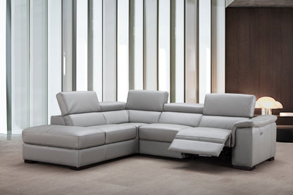 J&M Furniture Perla Premium Leather Sectional in Left Hand Facing Chaise