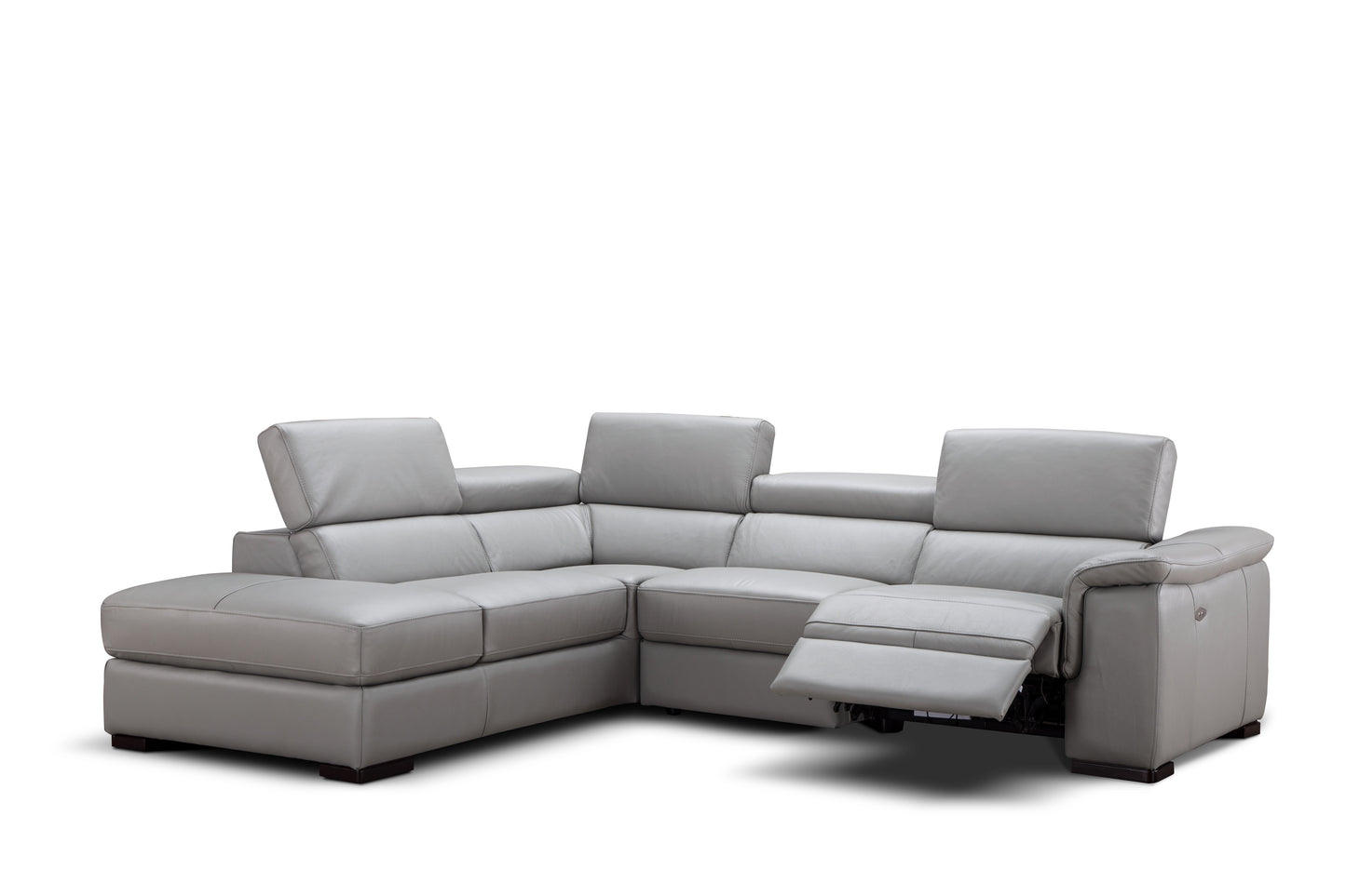 J&M Furniture Perla Premium Leather Sectional in Left Hand Facing Chaise