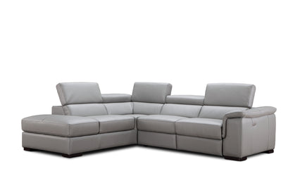 J&M Furniture Perla Premium Leather Sectional in Left Hand Facing Chaise
