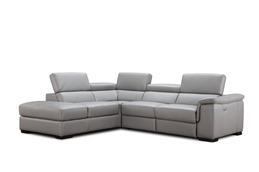 J&M Furniture Perla Premium Leather Sectional in Left Hand Facing Chaise