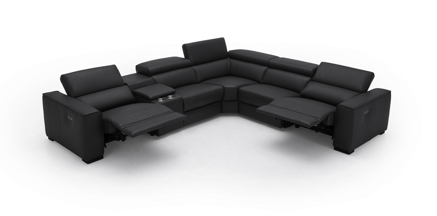 J&M Furniture Picasso Motion Sectional in Black