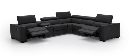 J&M Furniture Picasso Motion Sectional in Black