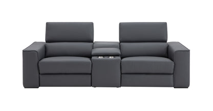 J&M Furniture Picasso Love Seat in Blue Grey